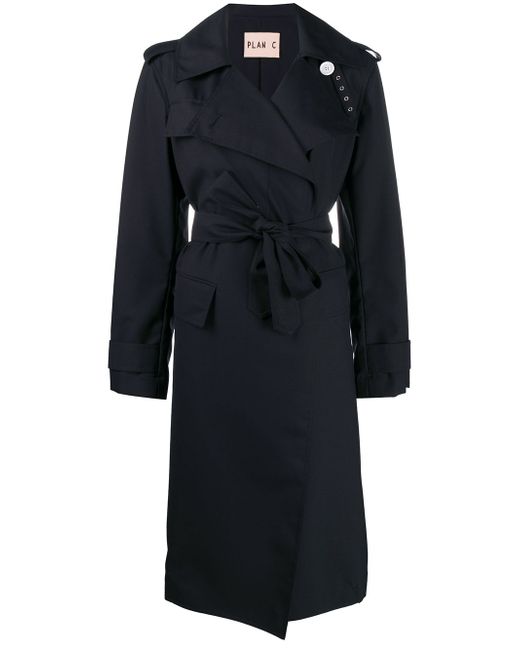 Plan C belted trench coat
