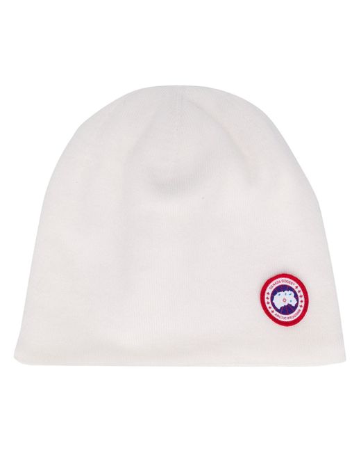 Canada Goose logo-patch knitted beanie
