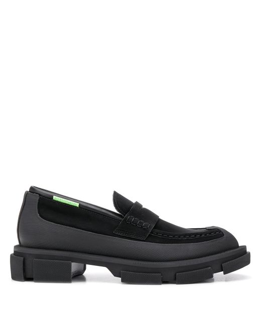 Both panelled loafers