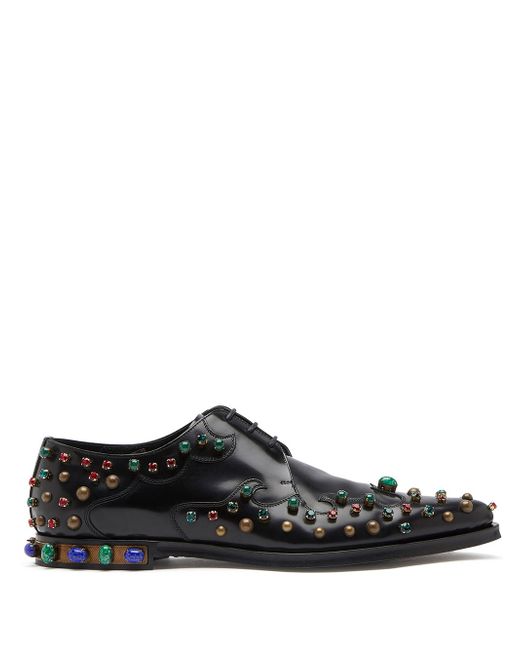 Dolce & Gabbana crystal-embellished Derby shoes