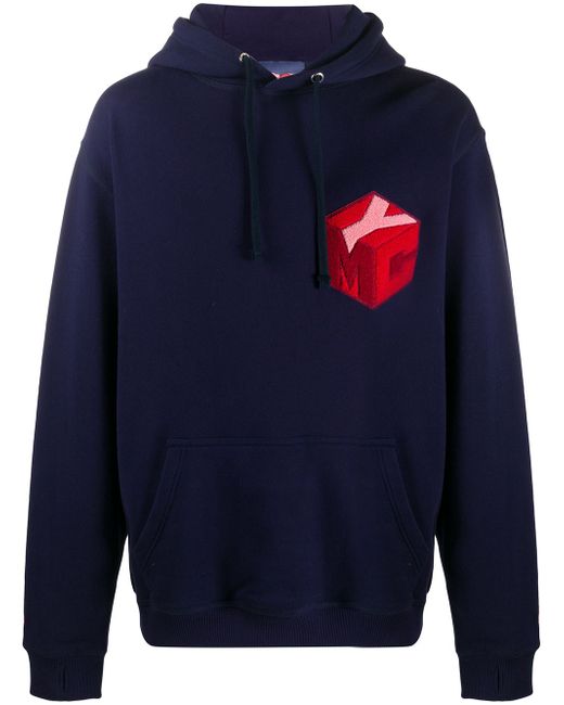 Ymc long sleeve logo print hoodie