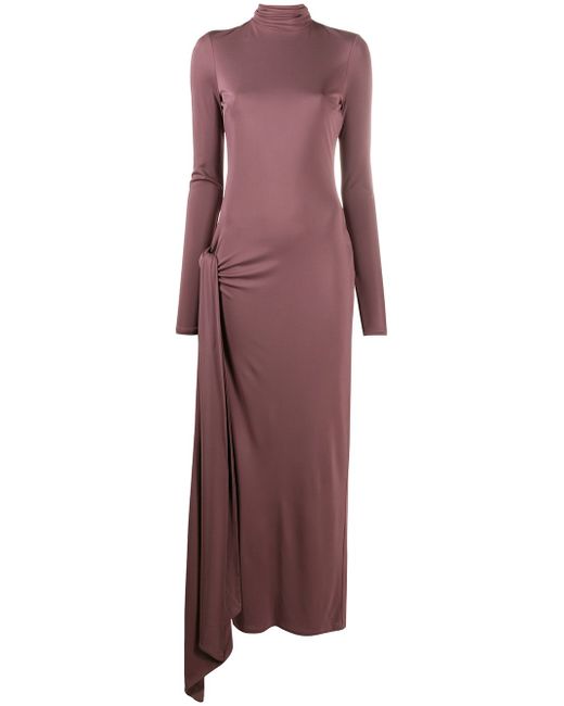 Attico fitted front slit maxi dress