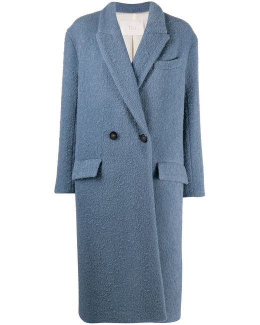 Tela button-up faux fur coat