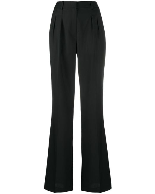 Loulou flared wool trousers