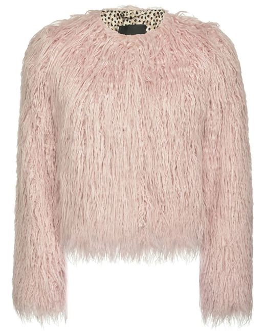 Pinko shag-trimmed faux shearling jacket