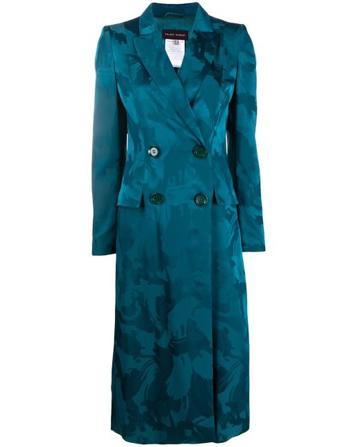 Talbot Runhof Buckingham brushstroke-jacquard coat
