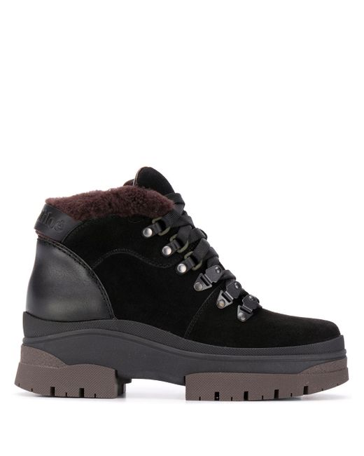 See by Chloé chunky lace-up leather boots