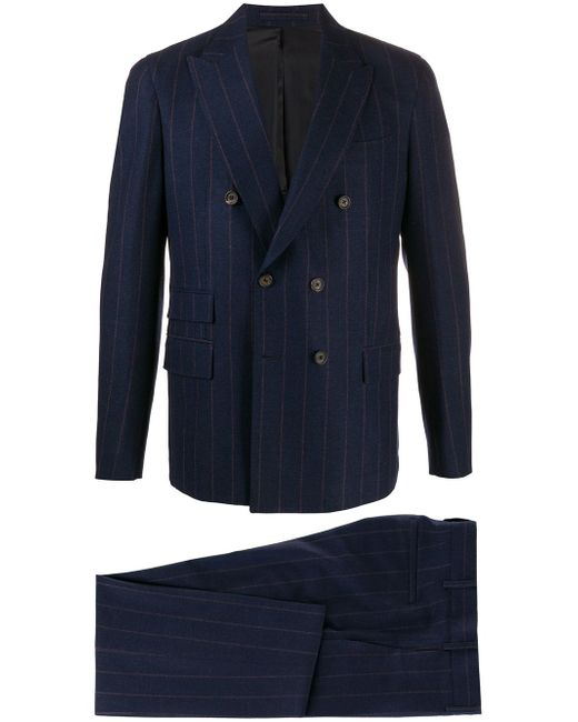 Eleventy pinstripe double-breasted two piece suit
