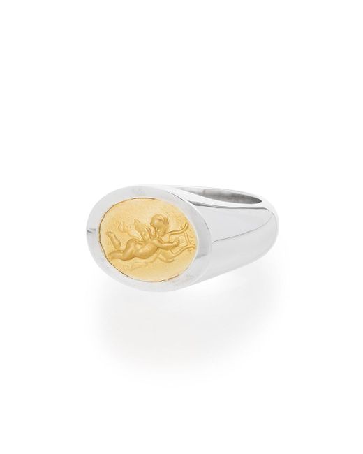 Shola Branson sterling and 14kt gold Cupid ring