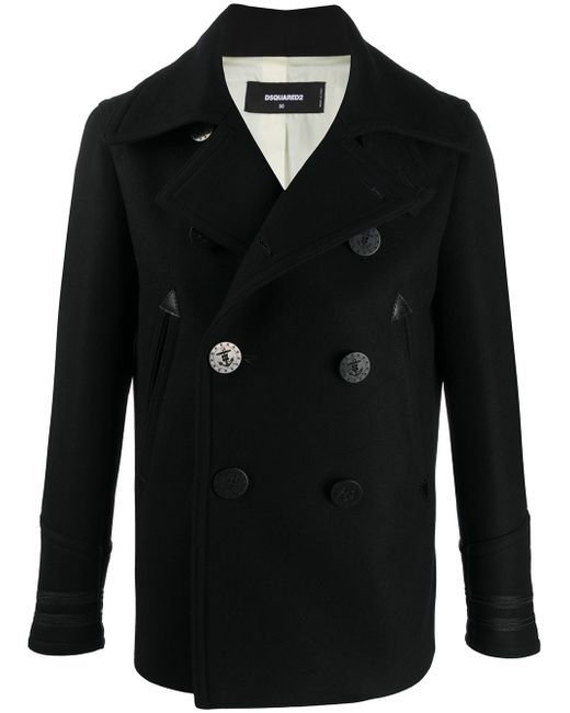 Dsquared2 double-breasted button short coat
