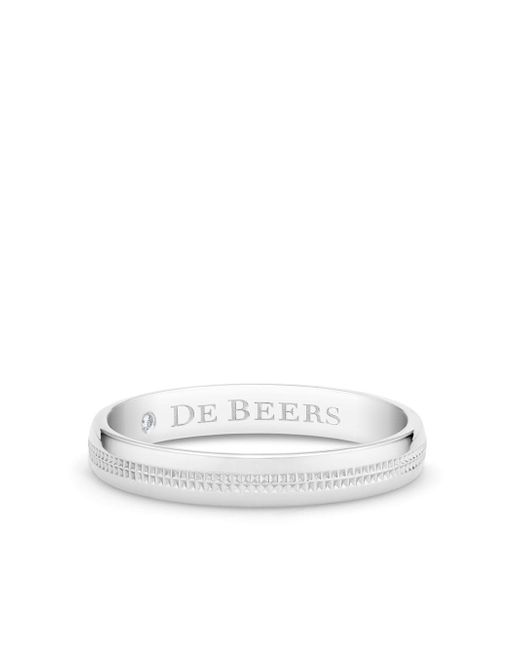 De Beers engraved-logo ring