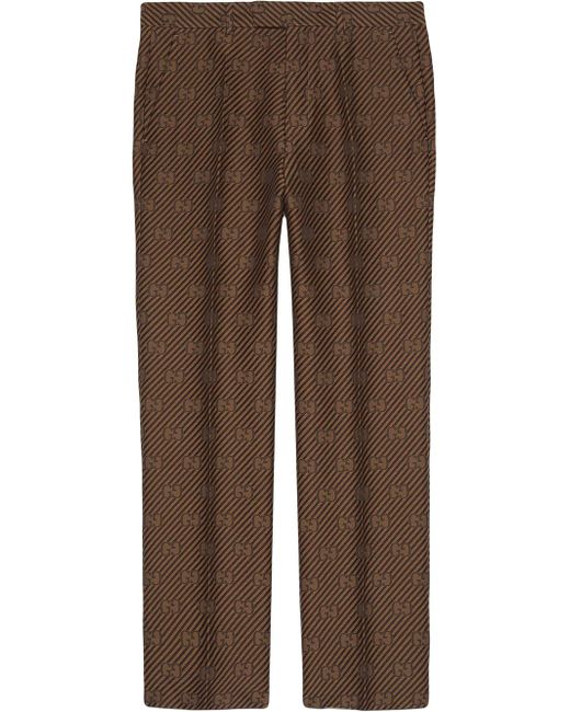 Gucci GG stripe print tailored trousers
