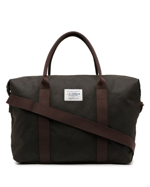Barbour canvas patch tote