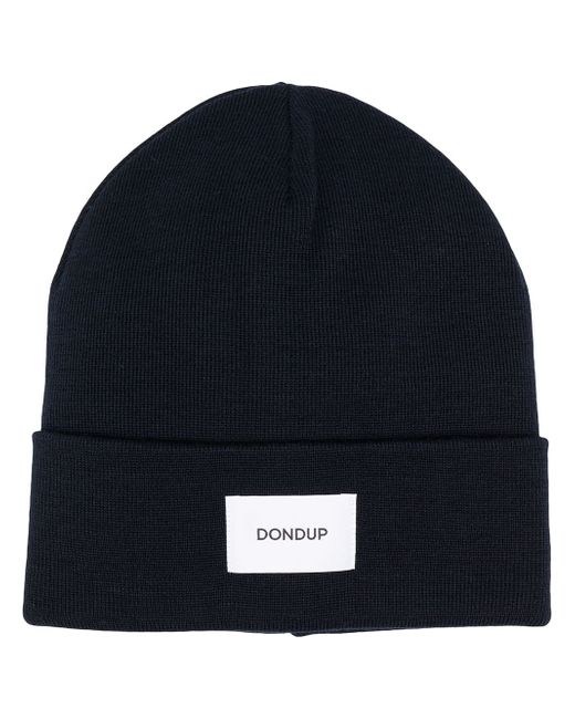Dondup fine-knit logo patch beanie