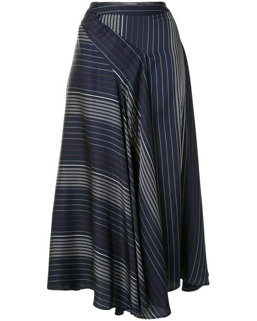 Palmer/Harding Palmer/Harding striped bias-cut midi skirt