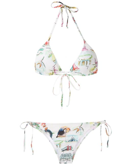 Isolda Borakay printed tie bikini set