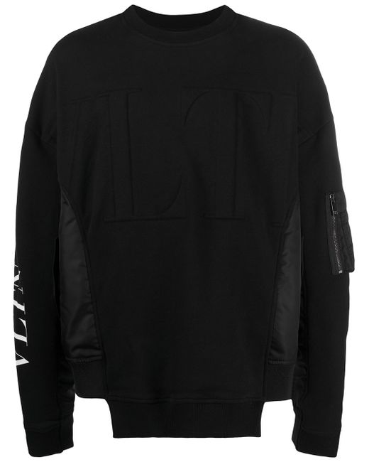 Valentino logo-print long-sleeve sweatshirt