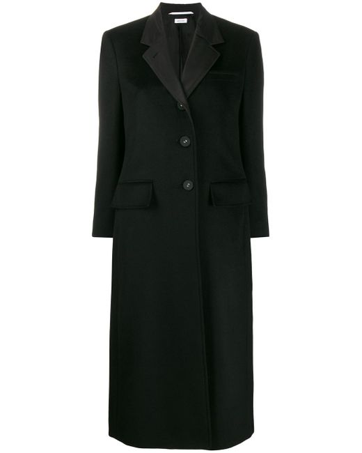 Thom Browne single-breasted mid-length coat