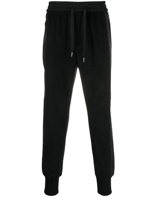 Dolce & Gabbana cropped panelled corduroy track pants