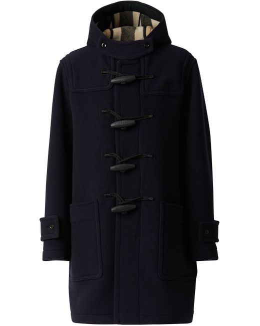 Burberry check-lined duffle coat