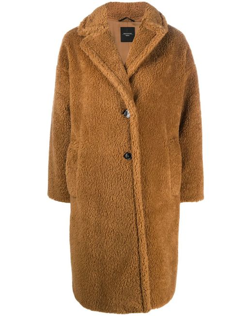 Weekend Max Mara faux-fur single breasted coat