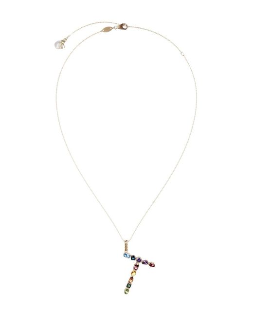 Dolce & Gabbana topaz initial T necklace