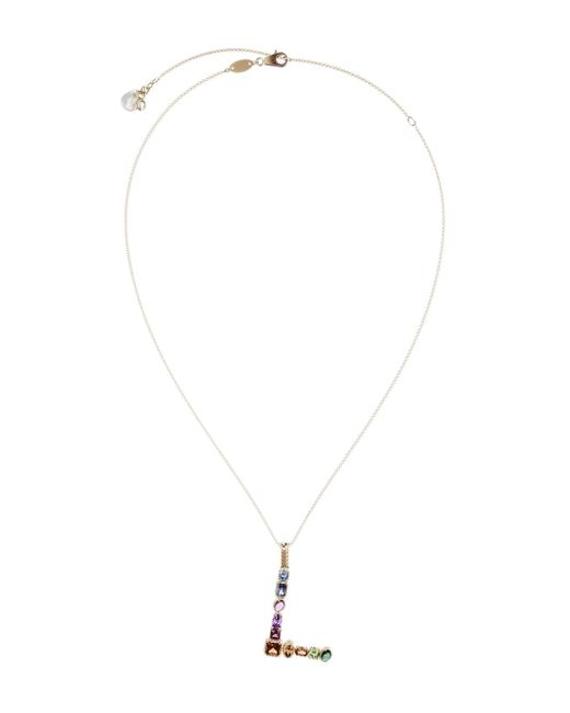 Dolce & Gabbana topaz initial L necklace