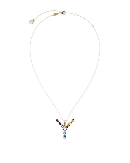Dolce & Gabbana topaz initial Y necklace