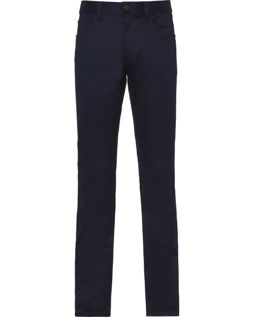 Prada five-pocket straight-leg trousers