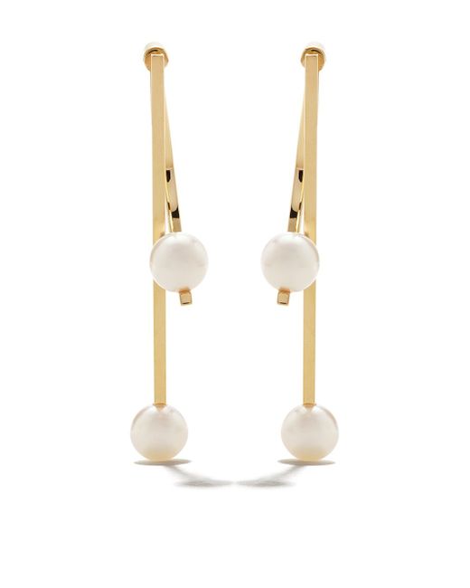 Tasaki 18kt yellow Kinetic Akoya pearl earrings