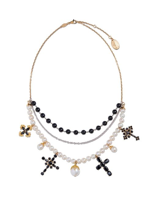 Dolce & Gabbana 18kt sapphire pearl Family necklace