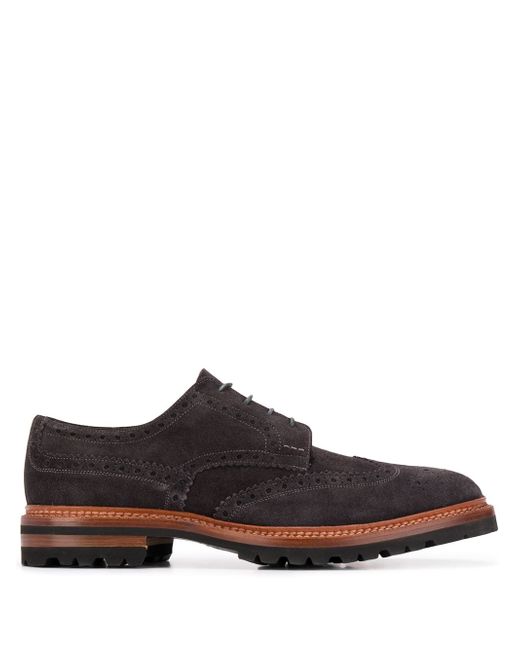 Kiton lace-up suede brogues