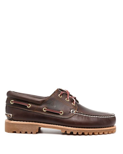 Timberland embossed logo boat shoes