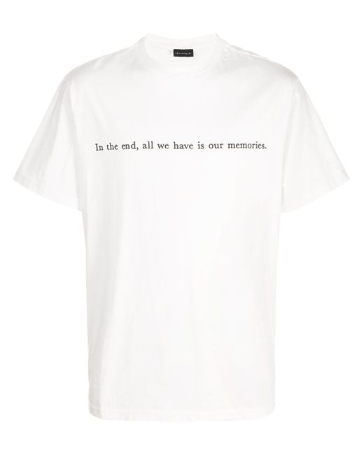 Throwback. Throwback. Memories slogan-print T-shirt