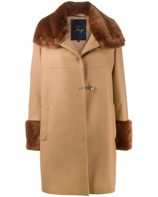 Fay fur details coat