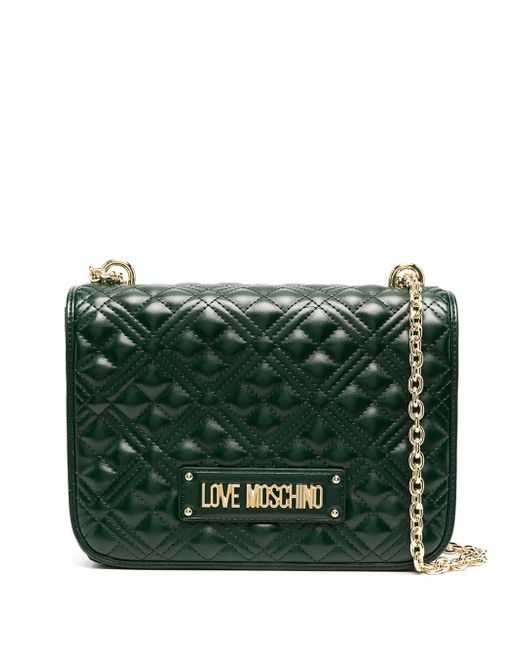 Love Moschino quilted logo shoulder bag