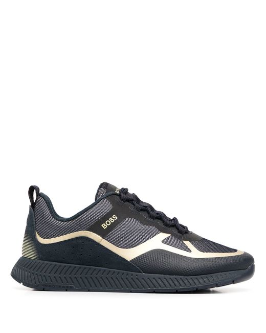Hugo Boss lace-up leather trainers