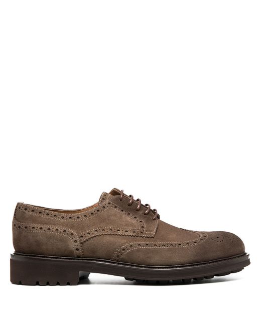 Doucal's lace-up perforated brogues