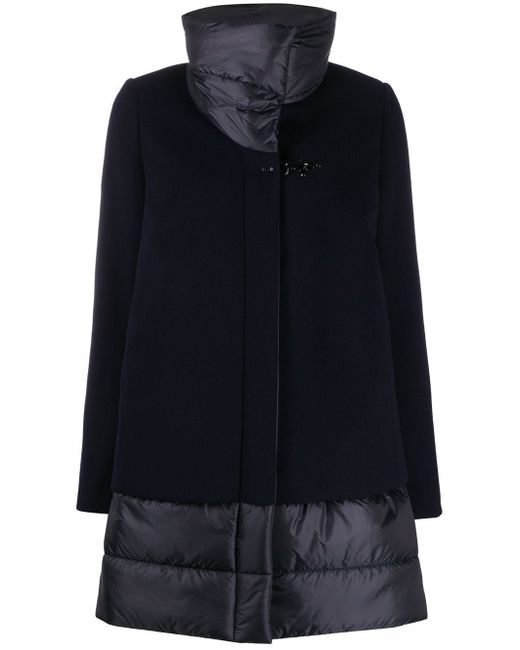Fay contrast-panel padded coat