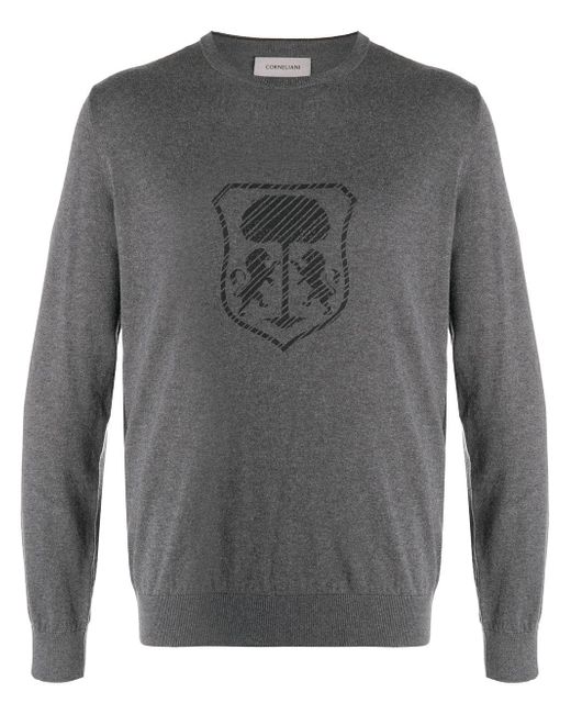 Corneliani logo patch sweatshirt