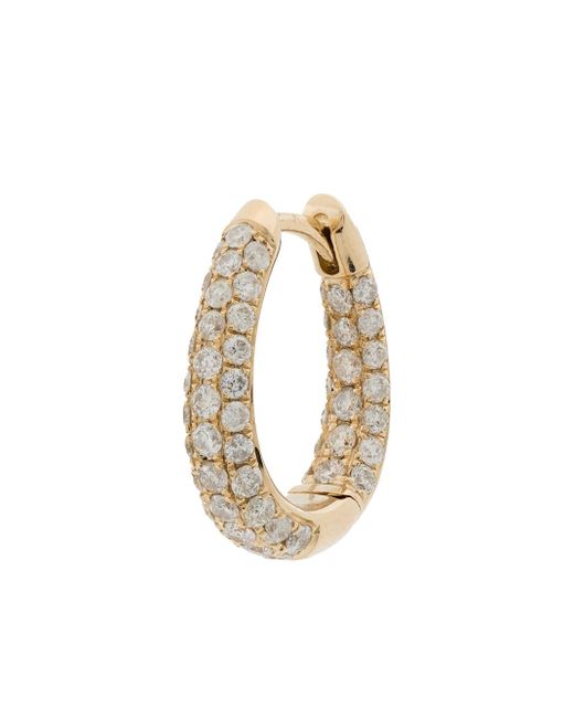 Jacquie Aiche 14K yellow Inside Out diamond hoop earring