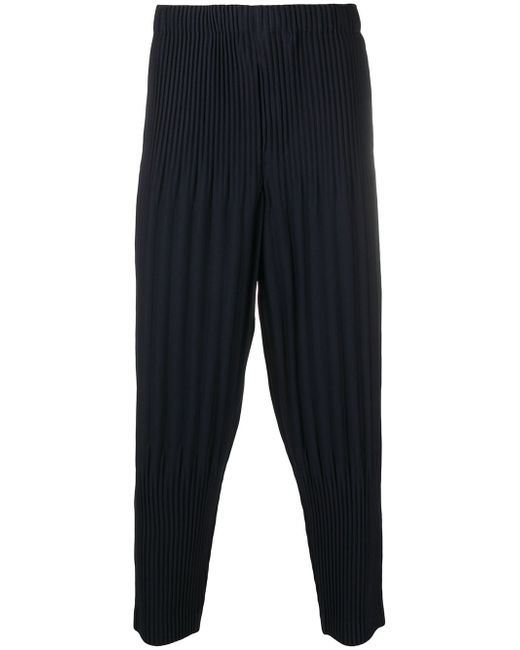 Homme Pliss Issey Miyake cropped pleat detailing trousers