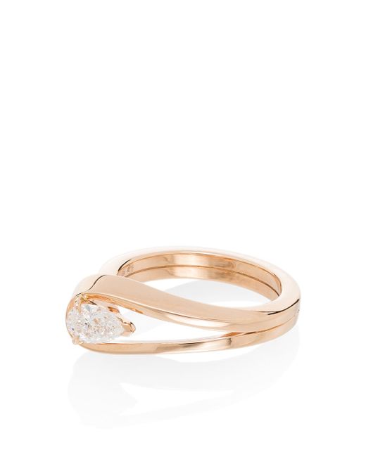 Repossi 18K rose gold Serti Inversé diamond ring