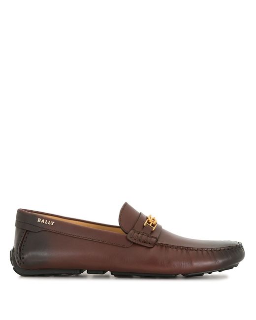Bally Dravil chain-embellished leather loafers