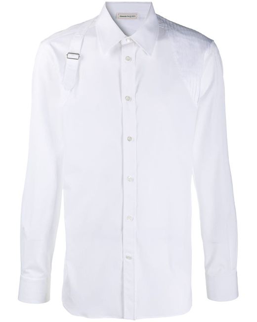 Alexander McQueen buckle-detail cotton shirt