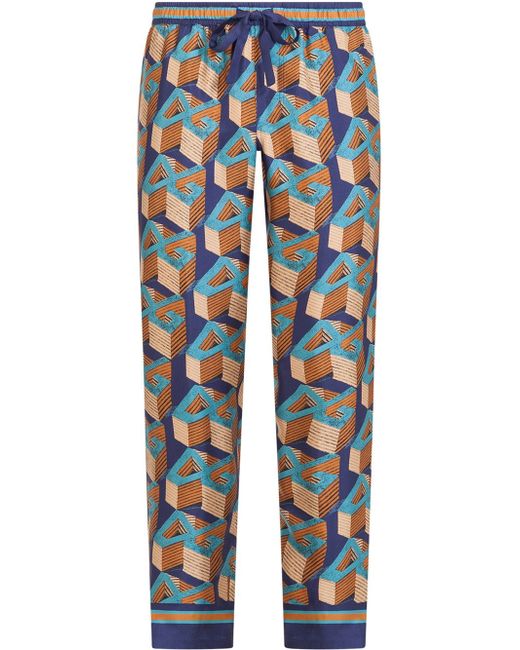 Dolce & Gabbana 3D logo print pyjama trousers