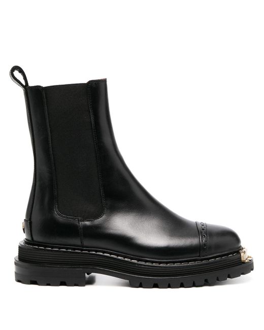Sandro mid-calf leather boots