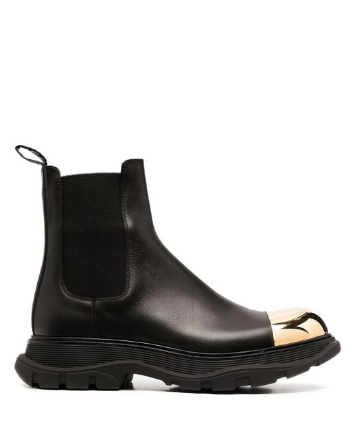 Alexander McQueen Tread metal-toecap ankle boots