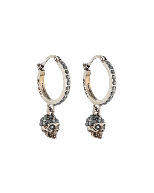 Alexander McQueen skull hoop earrings
