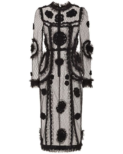 Dolce & Gabbana mesh fitted midi dress